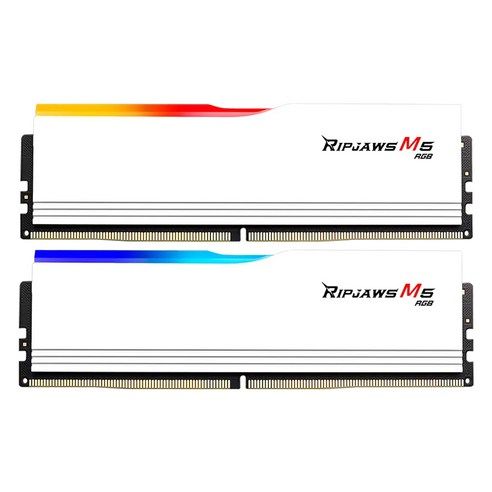 상품 이미지: G.SKILL DDR5-6000 CL36 RIPJAWS M5 RGB 화이트 패키지 (32GB(16Gx2))