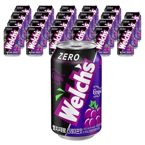 상품 이미지: 웰치스 제로 그레이프맛, 355ml, 24개