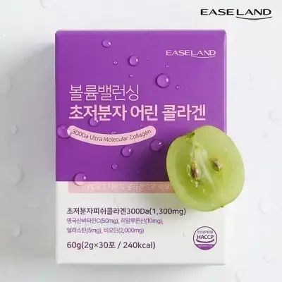 상품 이미지: [300달톤 초저분자/피부진피 3요소] 이즈랜드 볼륨밸런싱 어린콜라겐 비오틴 히알루론산 엘라스틴 1박스