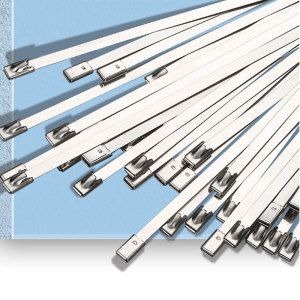 상품 이미지: 메탈 스텐 고정 선정리 서스타이 스틸타이 100개 스테인레스 케이블타이 4.6x300mm