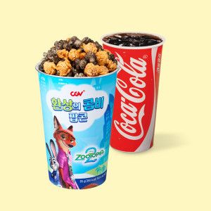 상품 이미지: (CGV) 랜쇼페 / 주토피아 환상의콤비 팝콘 세트 (팝콘S+탄산M1)
