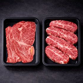 상품 이미지: 1++등급 등심 200g + 부채살 200g 구이용 투쁠한우