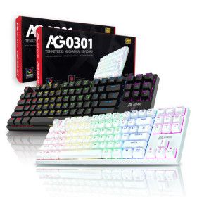 상품 이미지: 텐키리스 기계식 적축 게이밍 키보드 AG0301 화이트