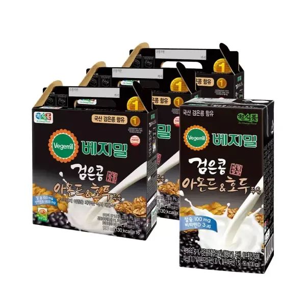 상품 이미지: 베지밀 검은콩아몬드와호두 두유 190ml 48팩