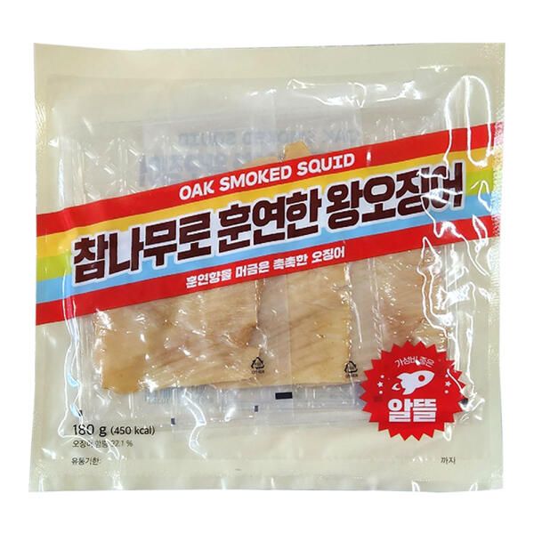 상품 이미지: 정화식품 참나무로 훈연한 왕오징어 180g 맥주 술 안주 주전부리