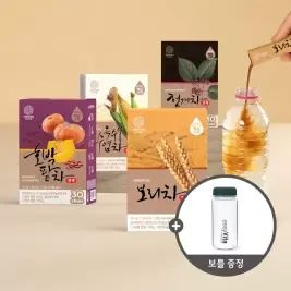 상품 이미지: 티브루 간편하게 타먹는 액상차 10ml 30+30 총 60개입(보리차/옥수수수염차/헛개수/호박팥차) + 아이스보틀