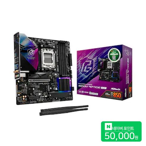 상품 이미지: ASRock B850M Riptide WiFi 메인보드 MOTHERBOARD 대원씨티에스