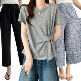 상품 이미지: (24%+10%) 스타일바바 1+1 의류 특가 여성 티셔츠/빅사이즈/라운드넥 데님/와이드팬츠/가디건/밴딩/홈쇼핑