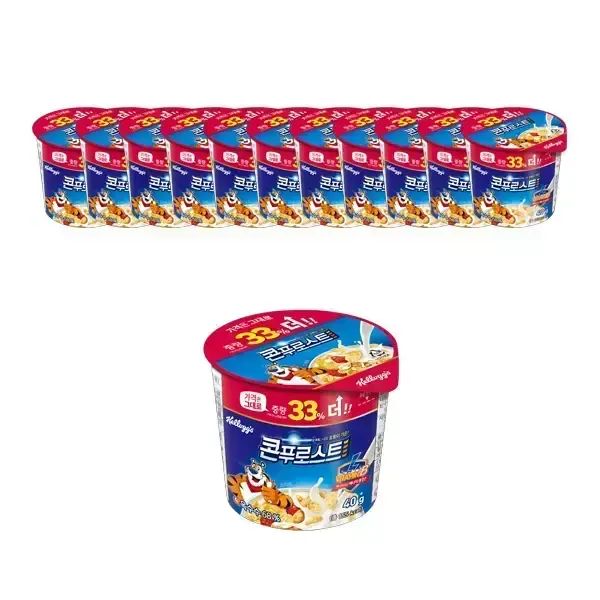 상품 이미지: 켈로그 콘푸로스트 컵시리얼,40g, 12개