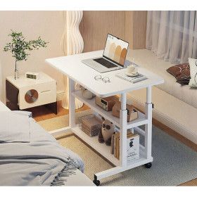 상품 이미지: 퓨핸 프리미엄 높이조절 이동식테이블 쇼파 간이 사이드 테이블 소파 미니 보조 티테이블 바퀴 업그레이드