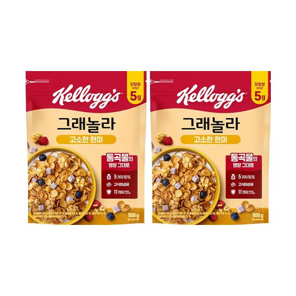 상품 이미지: 켈로그 고소한큐브 현미 그래놀라 500g, 2개
