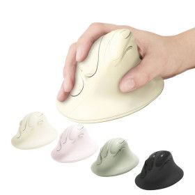 상품 이미지: 무소음 무선 버티컬마우스 인체공학 손목보호 사무용 6버튼 마우스 엑토 공식 판매처