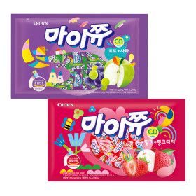 상품 이미지: 크라운제과 마이쮸 대용량 포도사과 720gx1개+딸기리치 720gx1개