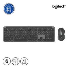 상품 이미지: 로지텍코리아 공식 시그니처 MK950 콤보 슬림 무선 키보드 마우스 세트 그래파이트(블랙)