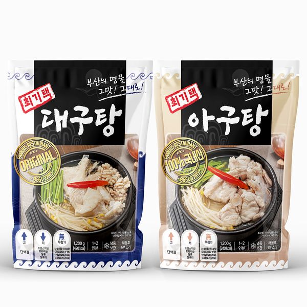 상품 이미지: [최기택] 대구탕밀키트 아구탕밀키트 1.2kg 2인분 / 해장용 술안주 캠핑용 대구지리탕 아귀지리탕