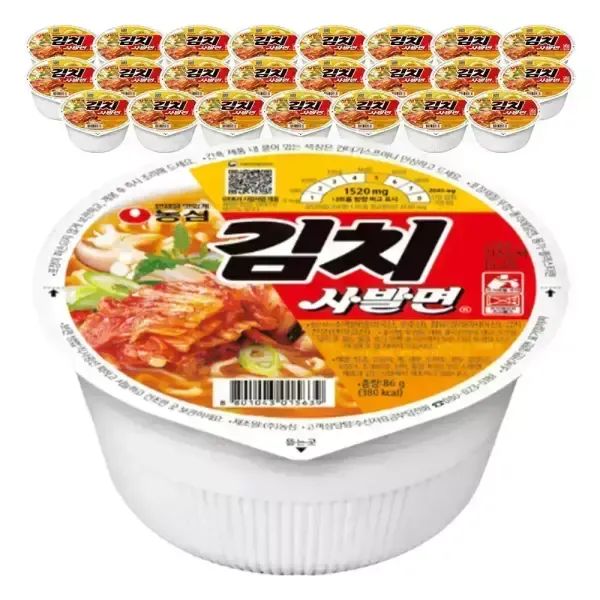 상품 이미지: 농심 김치사발면 86g, 24개