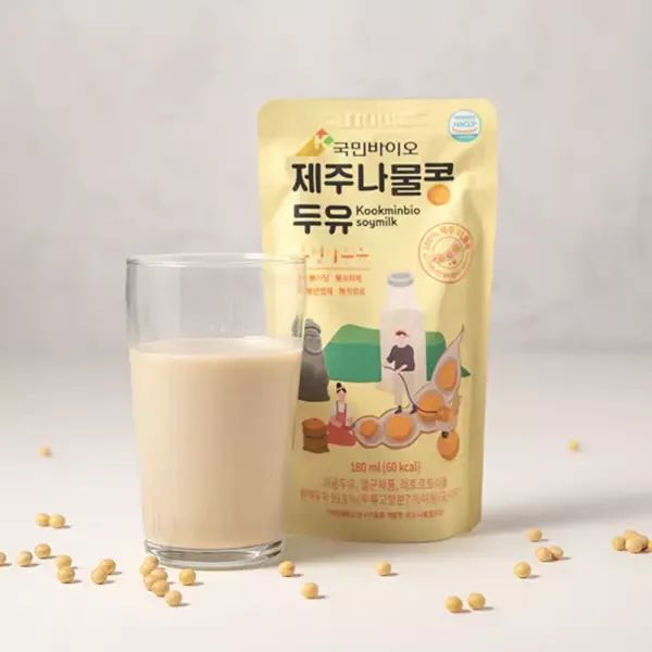 상품 이미지: 국민바이오 무가당 제주나물콩두유 180ml 40팩