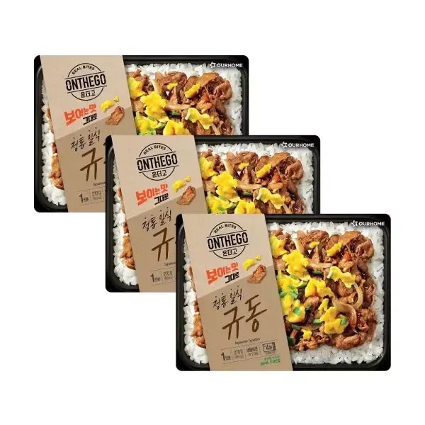 상품 이미지: 아워홈 온더고 정통 일식 규동 270g, 3개