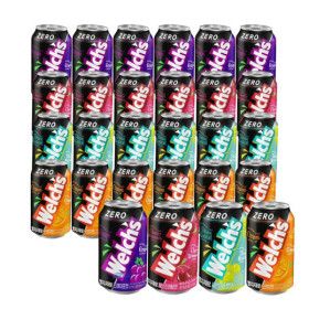 상품 이미지: 웰치스 제로 그레이프+체리스트로베리+샤인머스켓+오렌지 355ml x 6입 x 4종(총 24캔)