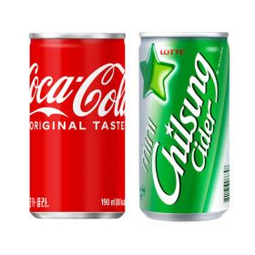 상품 이미지: 코카콜라 190ml 30캔+칠성사이다 190ml 30캔 (총60캔)