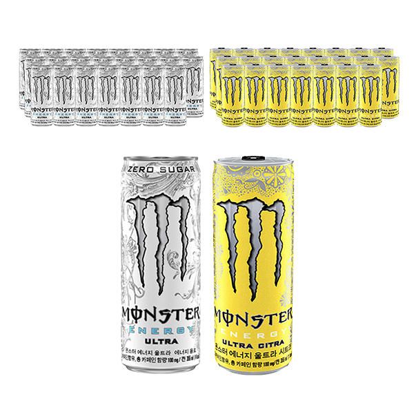 상품 이미지: 몬스터 에너지 울트라, 355ml, 24개 + 몬스터 에너지 시트라, 355ml, 24개