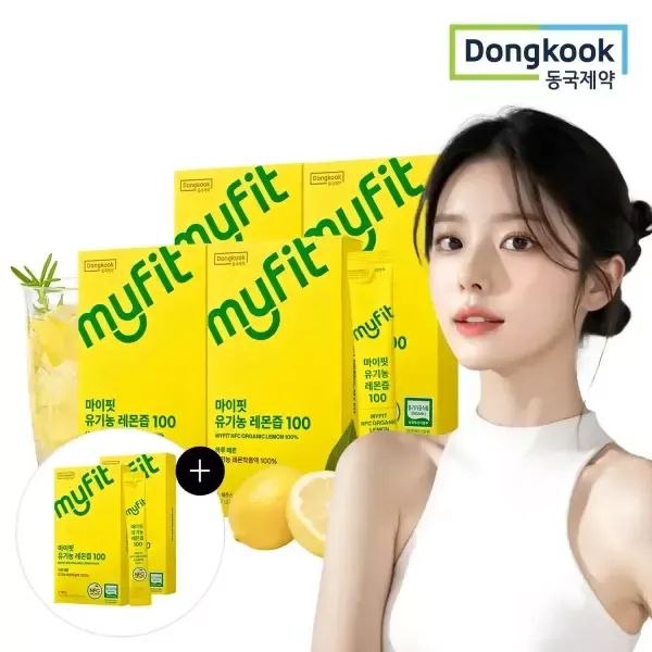 상품 이미지: [2박스더!] 동국제약 마이핏 유기농 NFC 레몬즙 100% 총6박스 레몬수 원액 착즙 액상 스틱