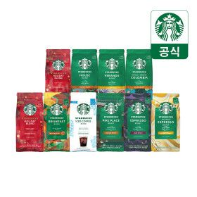상품 이미지: 스타벅스 홀빈 원두 대용량  11종 200g x 2+1팩 골라담기