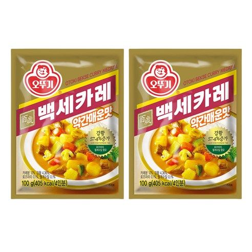 상품 이미지: 오뚜기 백세카레 약간매운맛, 100g, 2개