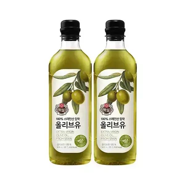상품 이미지: 백설 압착올리브유 900ml, 2개