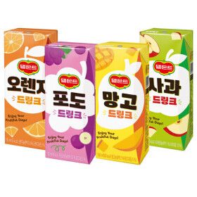 상품 이미지: 델몬트드링크 190mlx32팩(오렌지/포도/망고/사과) 골라담기