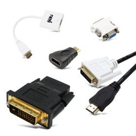 상품 이미지: HDMI 젠더 케이블 HDMI to DVI RGB VGA 변환 컨버터 Micro Mini 마이크로 미니 컴퓨터 PC 모니터 노트북 TV