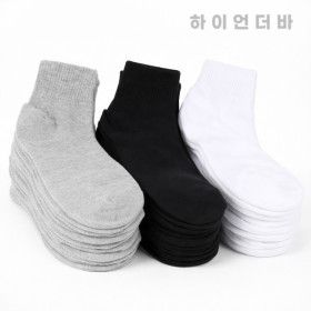 상품 이미지: (-30%특가)하이언더바 국산 고급면 양말 모음 10켤레 남자 여자 무지/패션/단목/중목/장목/발목/학생