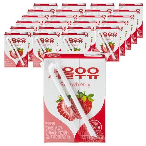 상품 이미지: 서울우유 멸균딸기우유, 200ml, 24개