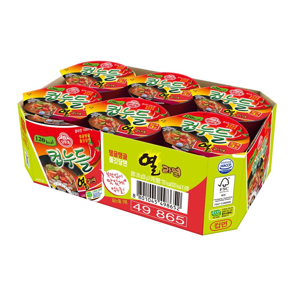 상품 이미지: 오뚜기 컵누들 열라면 35g 6개