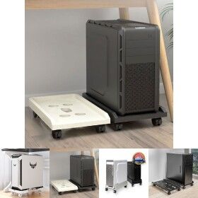 상품 이미지: (블랙) 컴퓨터 본체 받침대/데스크탑/선반/다이/PC/바퀴/달린/거치대/QHSCPQKECLAEO/바침대