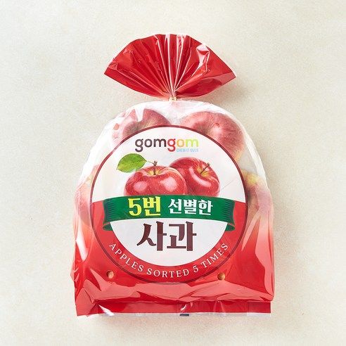 상품 이미지: 곰곰 5번 선별한 못생겨도 맛있는 사과, 1개, 1.5kg(7~12입)