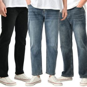 상품 이미지: (할인쿠폰) 28~42 봄 여름 신상 남자 청바지/빅사이즈/스판/일자/테이퍼드/와이드/블랙진/데님팬츠/밴딩/옷