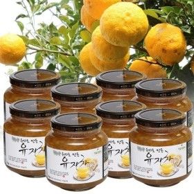 상품 이미지: 에덴 유자차(정백당)/1kg 8병/고흥 유자청 무농약 유자로 만든 유자차