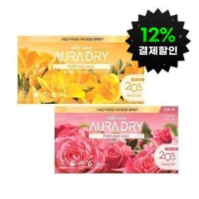 상품 이미지: (12% 결제할인) 아우라 드라이시트 퍼퓸맥스 100매 2종 (스윗만다린+윌유메리미)