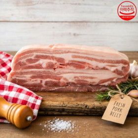 상품 이미지: (신선집중) 힐링미트 신선 냉동 수입 통삼겹살 2kg 솔트증정 / 출고다음날 미수령시 100%환불