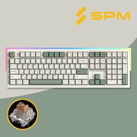 상품 이미지: SPM 몽돌 키보드 PL108W 아라 풀배열 베이지 저소음 새벽축 택타일