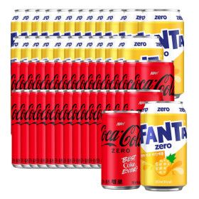 상품 이미지: 코카콜라제로 190ml x 30캔 + 환타제로파인 350ml x 24캔