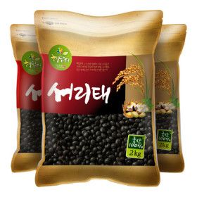 상품 이미지: 국산 서리태 6kg (2kgx3봉) 검은콩 / 12kg 구매시 사은품 증정