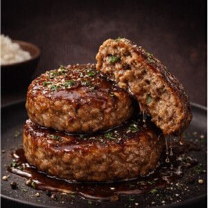 상품 이미지: (단하루특가+무료배송) 1kg육즙가득 두툼 국내산 돈육 소고기 함박스테이크 너비아니 떡갈비 패티