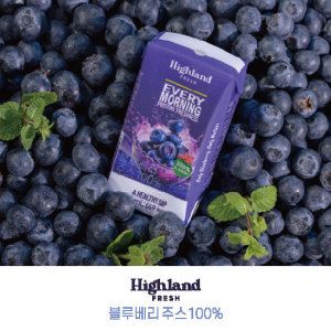 상품 이미지: 하이랜드 프레쉬 100% 블루베리 착즙 주스 48팩 120mL