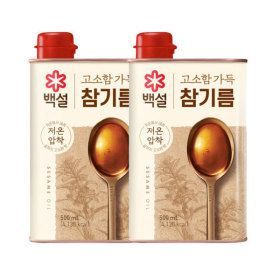 상품 이미지: 백설 고소함가득참기름500ML 캔 2개
