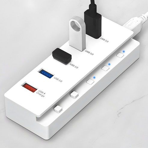 상품 이미지: 홈플래닛 5포트 USB3.0 유전원허브 (USB*4 + 충전*1) HUB5P-T / HUB5P / C5HUB