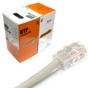 상품 이미지: 최고품질UTP 케이블 NETmate CAT.5e GRAY (단선 305M 보급형)/케이블 색상추가가능/랜자재 묶음구매가능/