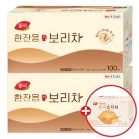 상품 이미지: 동서 보리차 한잔용 100Tx2개 + 유자호지차 20T 증정