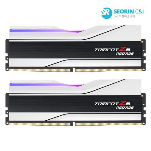 상품 이미지: 지스킬 DDR5 6000 CL32 TRIDENT Z5 NEO RGB J 화이트 패키지 64GB(32Gx2)